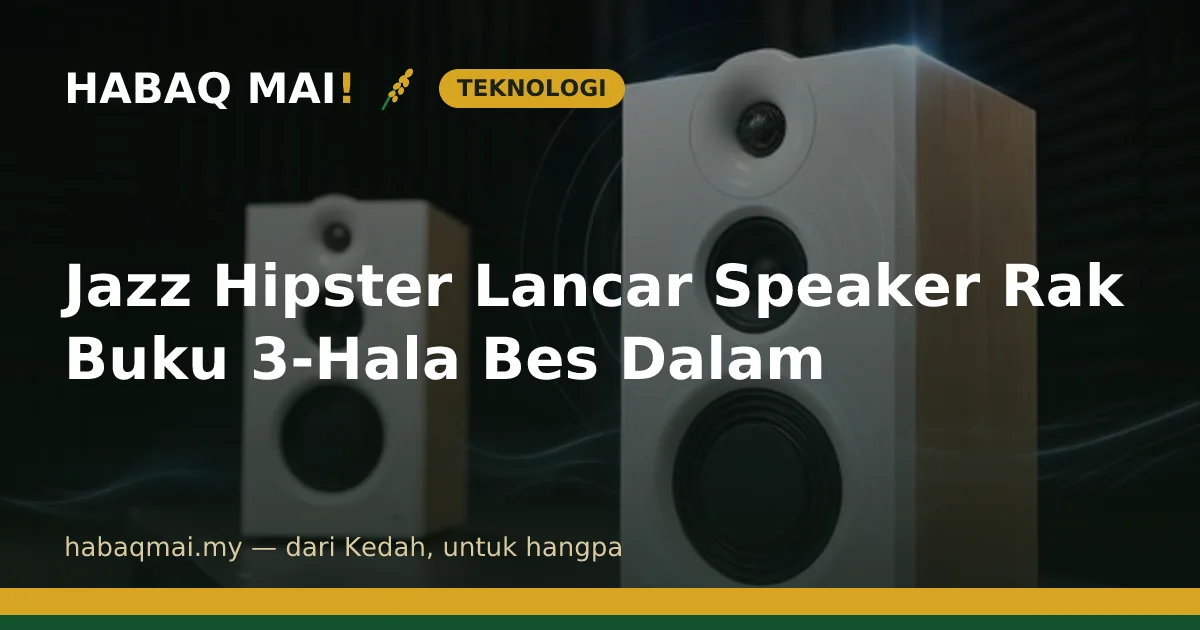 Jazz Hipster Lancar Speaker Rak Buku 3-Hala Bes Dalam