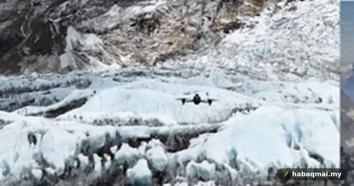 DJI Guna Dron Peta Runtuhan Ais Kat Everest