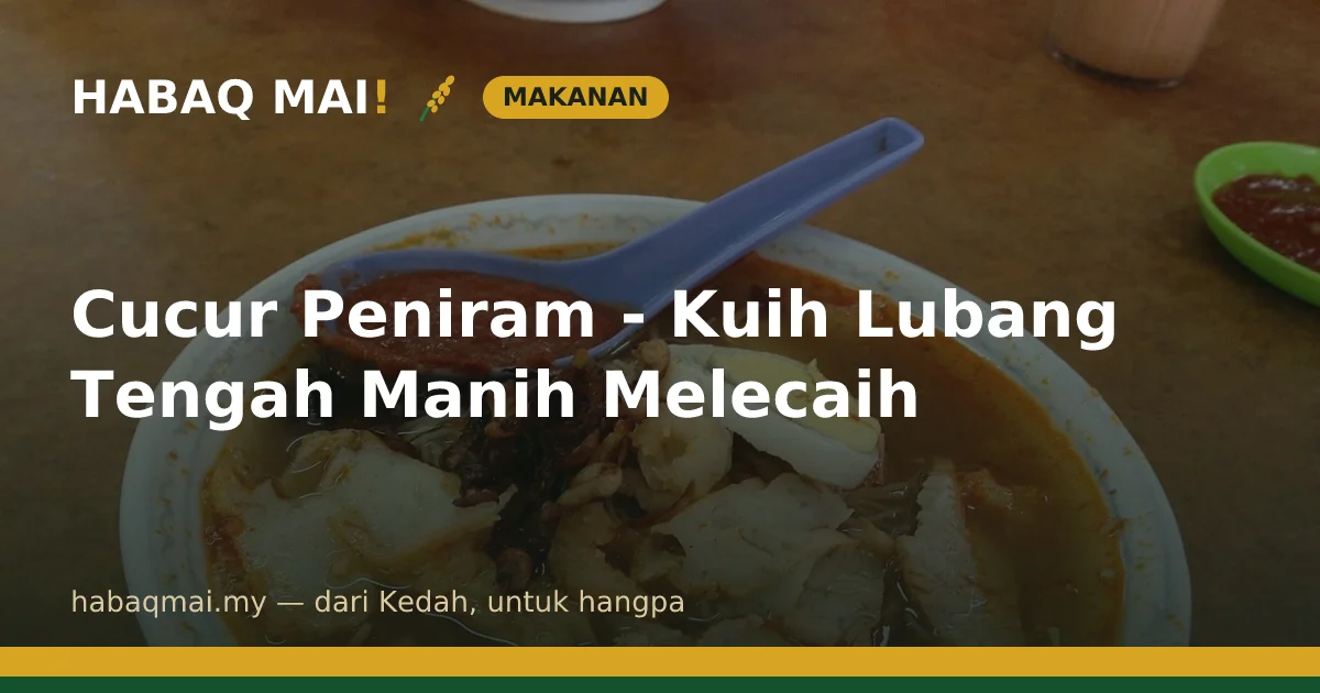 Cucur Peniram - Kuih Lubang Tengah Manih Melecaih