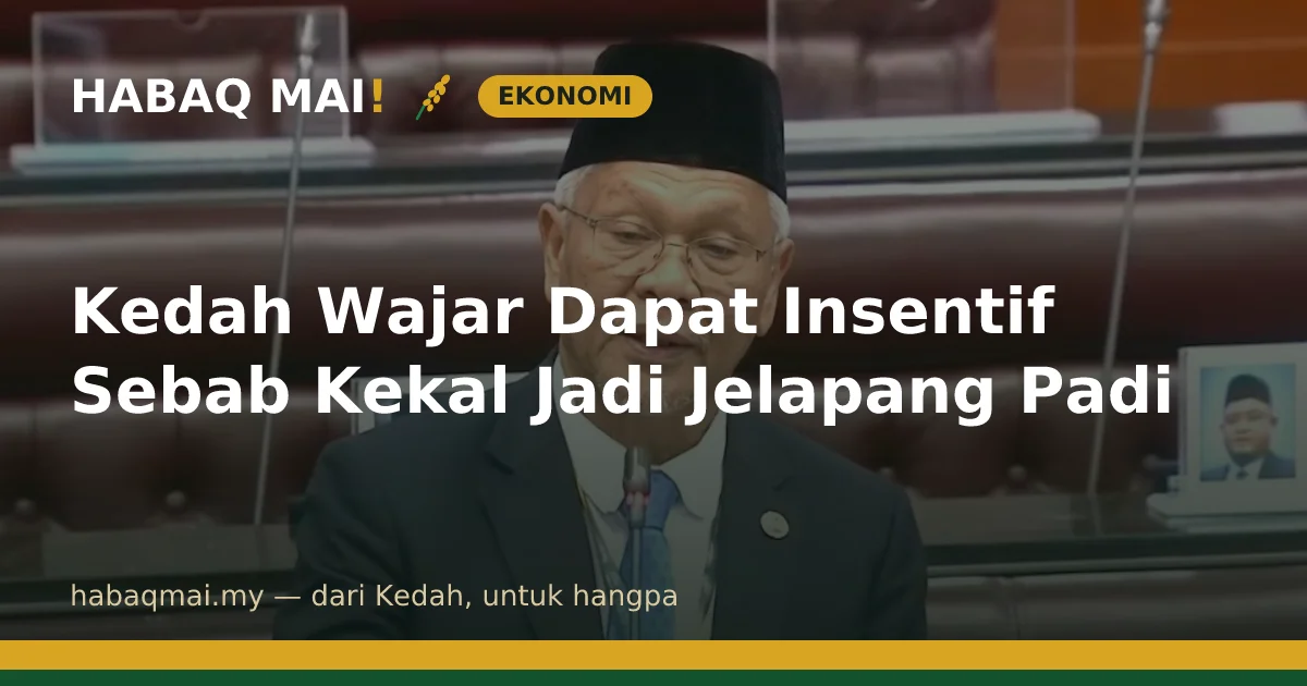 Kedah Wajar Dapat Insentif Sebab Kekal Jadi Jelapang Padi