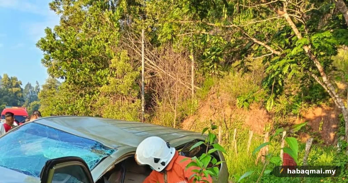 Ibu maut, anak cedera MPV terbabas kat Padang Terap