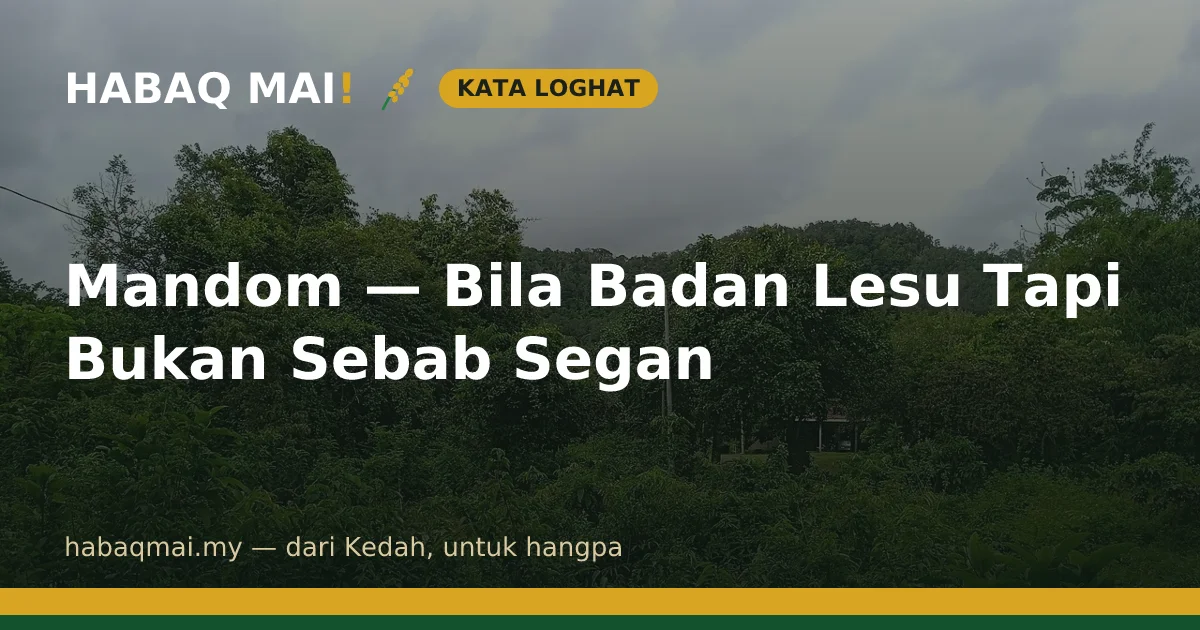 Mandom — Bila Badan Lesu Tapi Bukan Sebab Segan