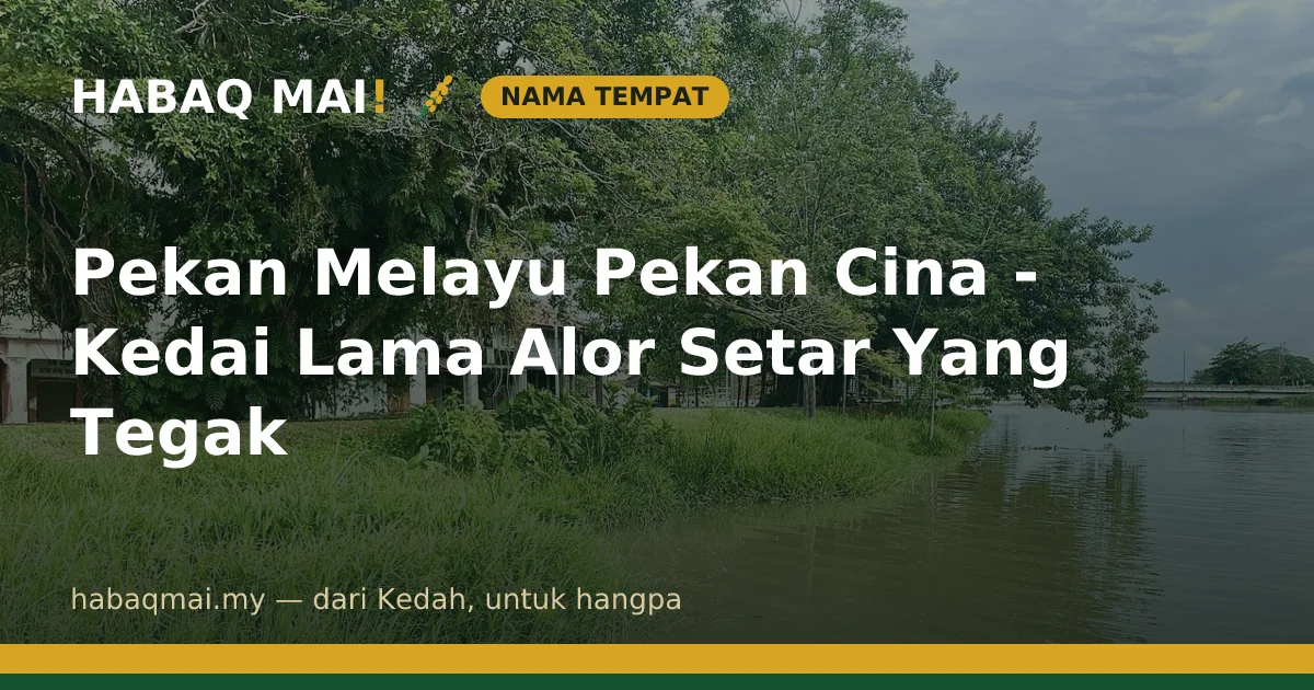 Pekan Melayu Pekan Cina - Kedai Lama Alor Setar Yang Tegak