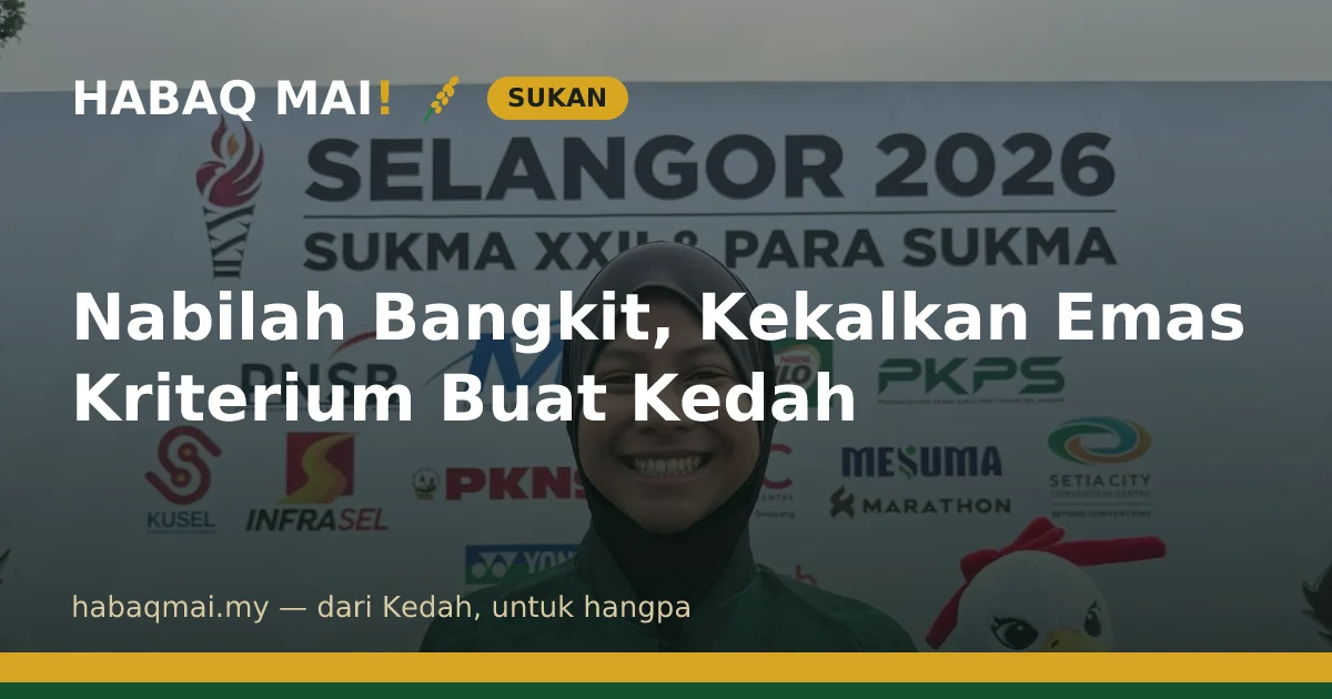 Nabilah Bangkit, Kekalkan Emas Kriterium Buat Kedah