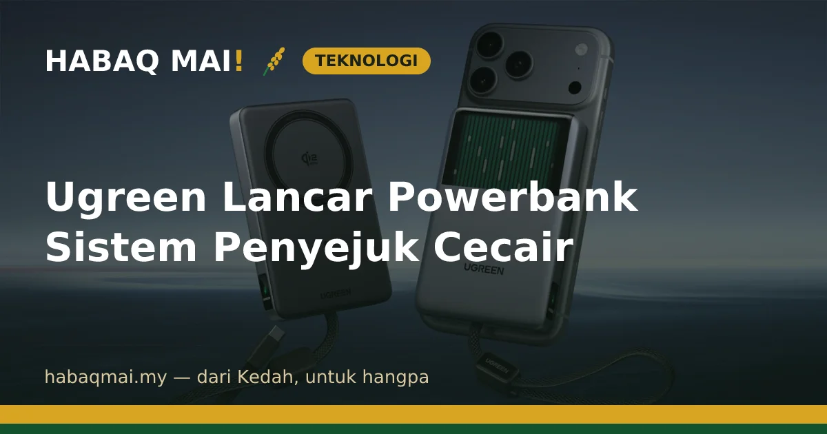 Ugreen Lancar Powerbank Sistem Penyejuk Cecair