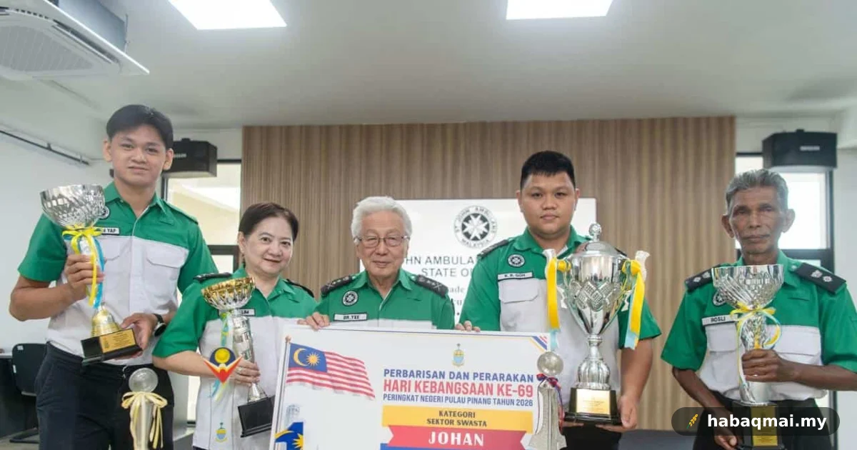 SJAM Pulau Pinang Hatrik Juara Kawad Kaki Tiga Tahun Berturut-turut
