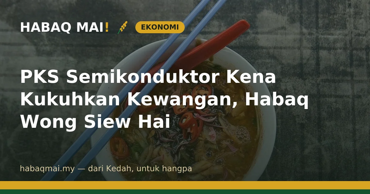 PKS Semikonduktor Kena Kukuhkan Kewangan, Habaq Wong Siew Hai