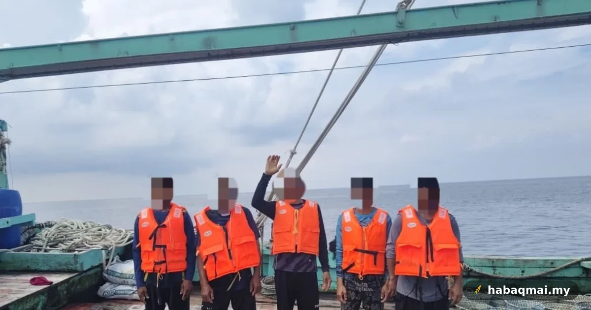 Lima nelayan asing kena tahan, vesel RM3 juta dirampas