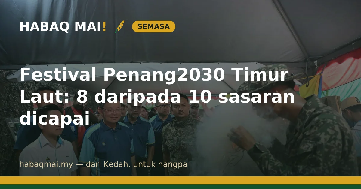 Festival Penang2030 Timur Laut: 8 daripada 10 sasaran dicapai