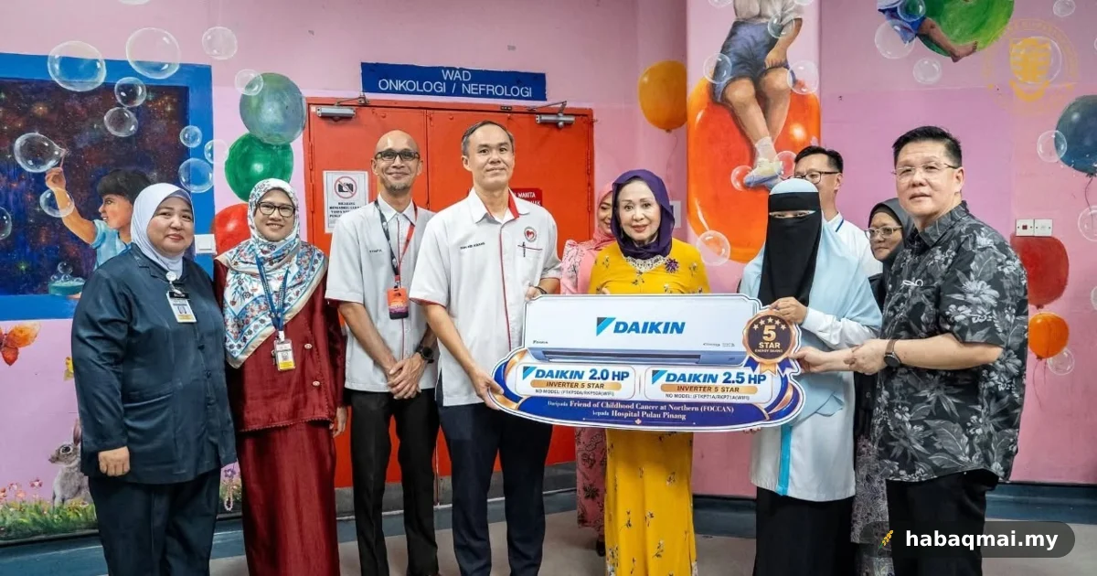 Foccan Derma Dua Unit Penghawa Dingin Kat Hospital Pulau Pinang
