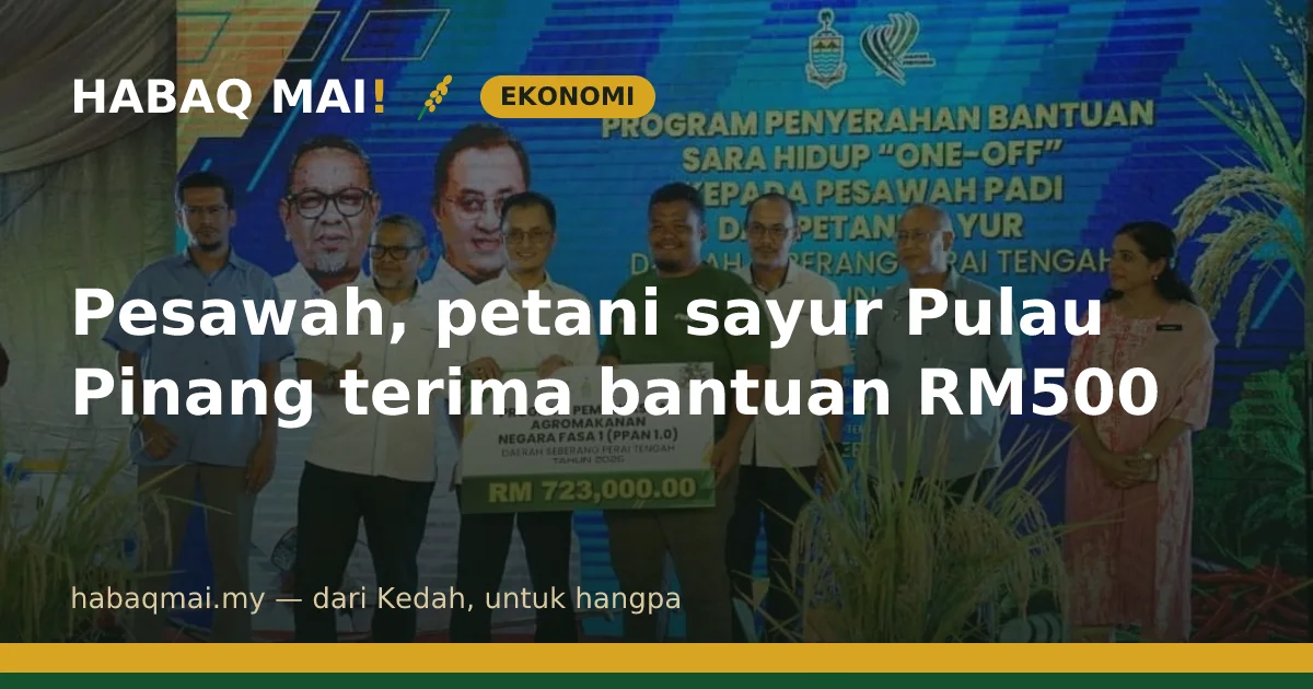 Pesawah, petani sayur Pulau Pinang terima bantuan RM500