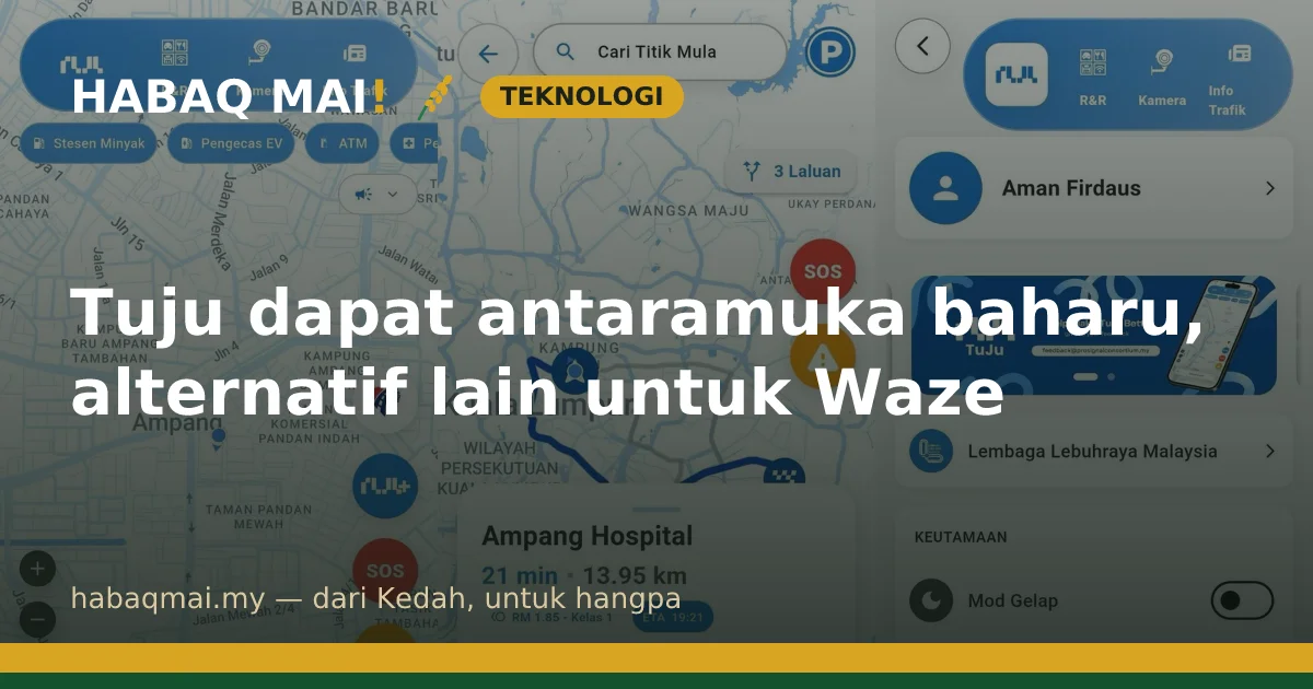 Tuju dapat antaramuka baharu, alternatif lain untuk Waze