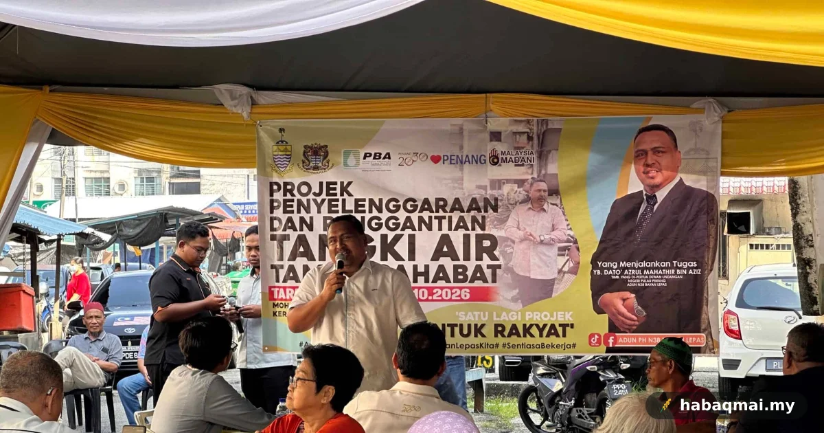 Projek Tangki Air RM470,000 Mula Kat Taman Sahabat, P. Pinang